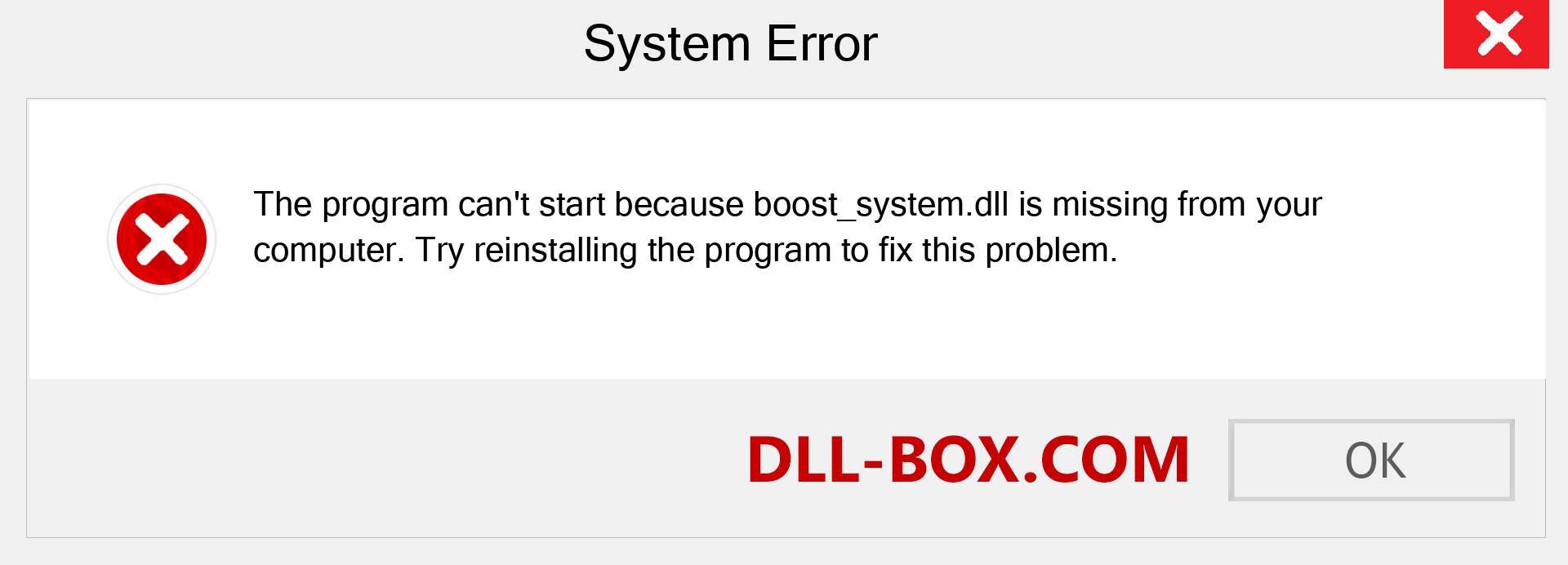  boost_system.dll file is missing?. Download for Windows 7, 8, 10 - Fix  boost_system dll Missing Error on Windows, photos, images